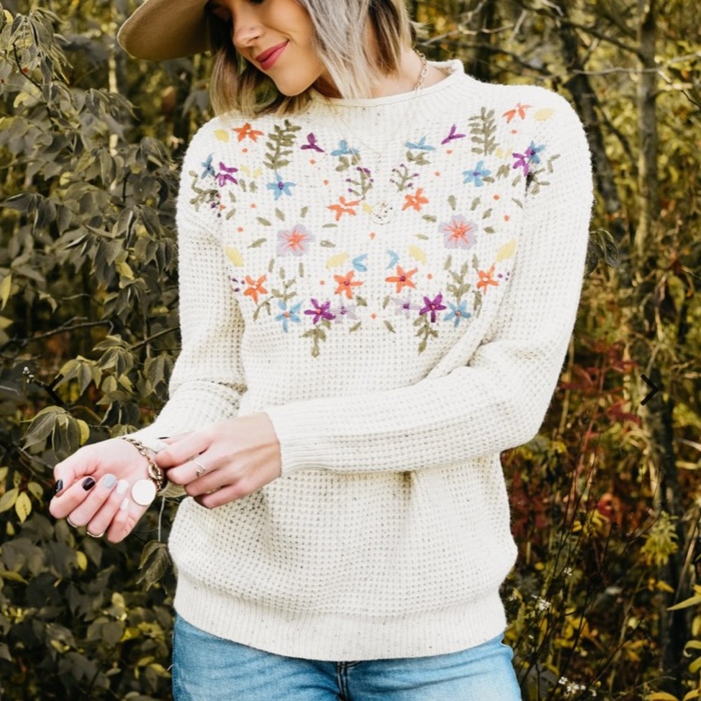Embroidered sweater